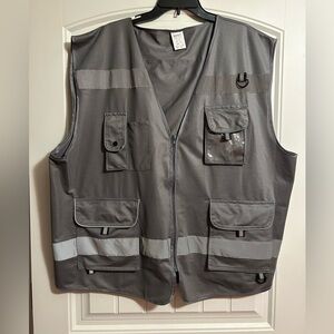 Men’s Safety Vest 5XL Grey w/pockets